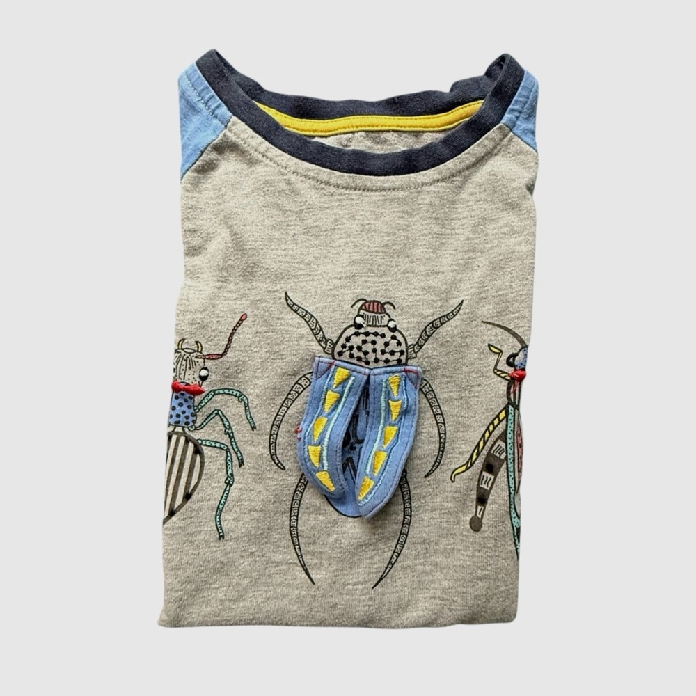 Kids Bug Print Shirt - Gray and Blue